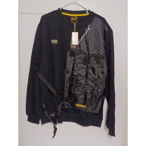 Screenshot Other - Screenshot Utility Multi Pocket Crew Neck Fleece Black XL Sweatshirt